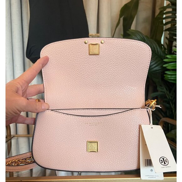NEW!  Tory Burch Britten Convertible Crossbody Shoulder Bag in Shell Pink - Picture 9 of 15